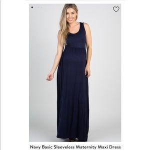 Basic Maxi Sleeveless Maternity Dress